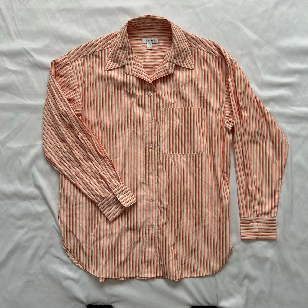 Topshop Women’s Button-Down Long Sleeve Blouse Size 2